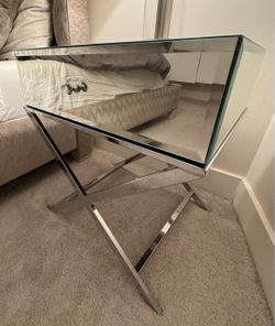 MOVING SALE! Glass Mirrored Nightstands - Set of 2