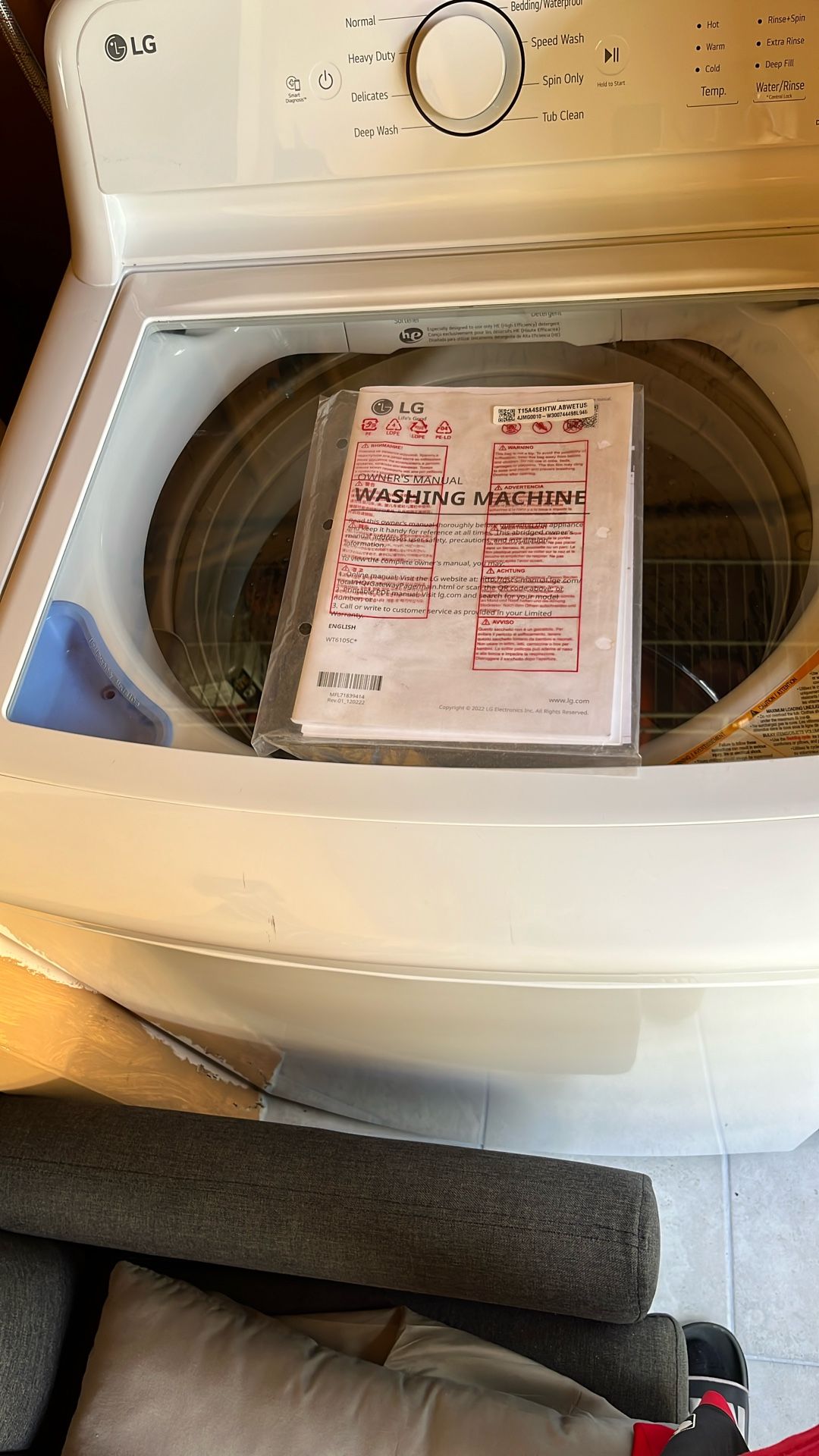 LG Top load Washer