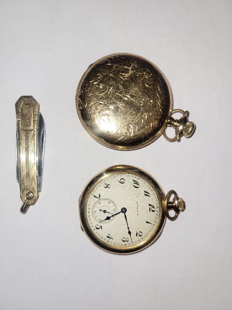 Vintage Howard Hunter, Hamilton Pocket Watches & Knife!