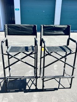 2 Black Director Chairs