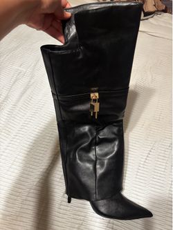 Black knee high boots