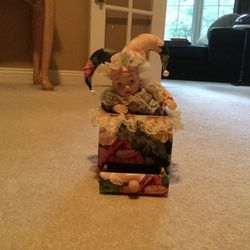 Pierrot clown music box. Plays some enchanted evening and rotates