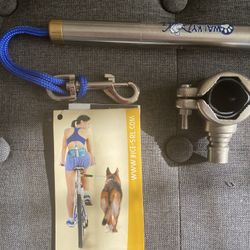 Cable de bicicleta de acero inoxidable para perros domésticos Dobar Walky con cierre rápido de triple choque