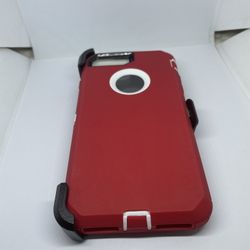 For iPhone 7 Plus / 8 Plus Red Case With Belt Clíp Holster 