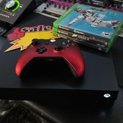 🔥🔥Microsoft X Box One X 1Tb 4k HDR Console W Controller & Games🔥🔥