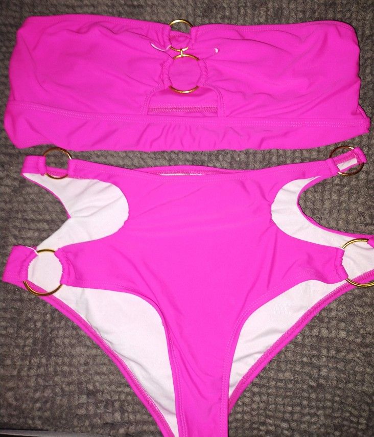 2 Piece Bright Pink Bikini