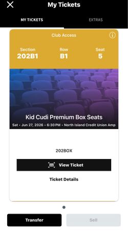 Kid Cudi - 1 VIP ticket/parking June 27