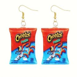 Cheeto Puffs Dangle Earrings