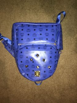 Blue mcm bag