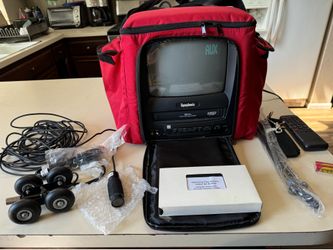 Roto Vision System with Vintage Symphonic 9-Inch AC/DC Portable CRT TV/VCR