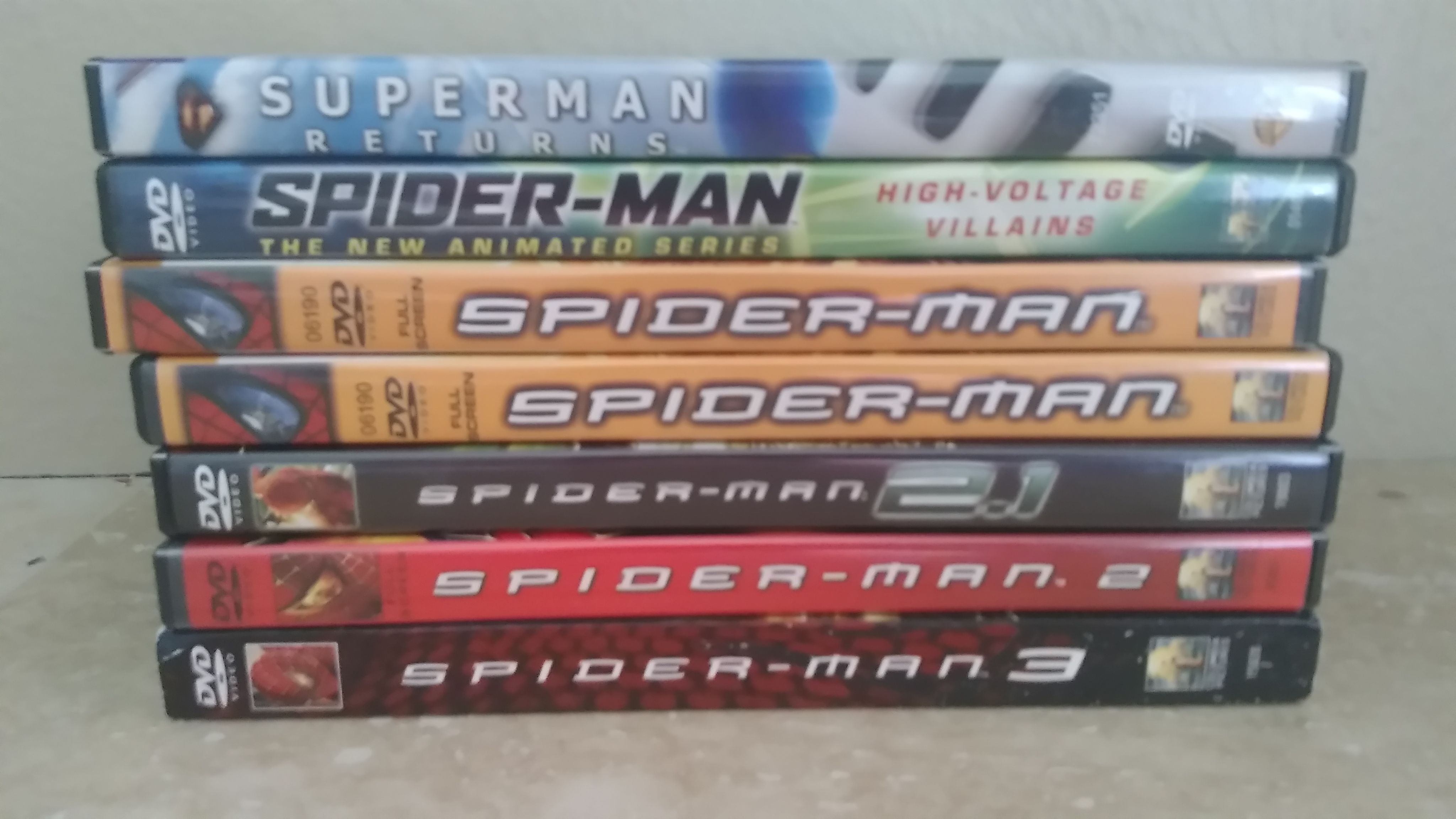 Spiderman DVDs collection Superman Returns