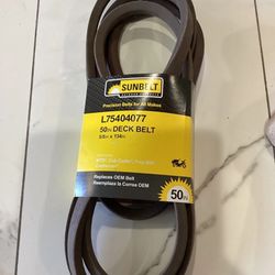50” SUN BELT (contact info removed)7 Cub Cadet/Troy-Bilt/Craftsman 5/8” x 134”