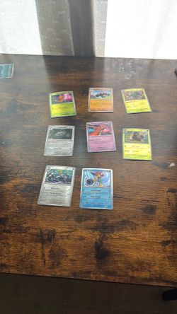 Eight Pokémon cards
