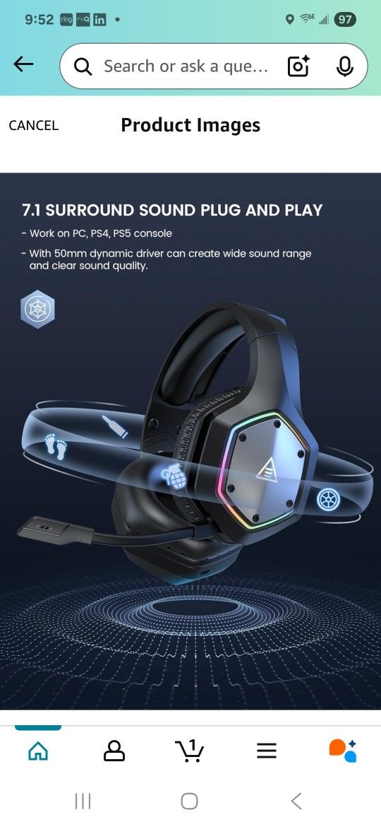GAMING HEADSET WIRELESS