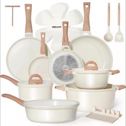 Pots and Pans Set Non Stick Non-Toxic 21 Pcs X(451)