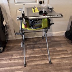 Ryobi 15 Amp 10 in. Compact Portable Corded Jobsite Table Saw with Folding Stand