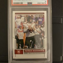 2017 Rc Score Patrick Mahomes Psa 9