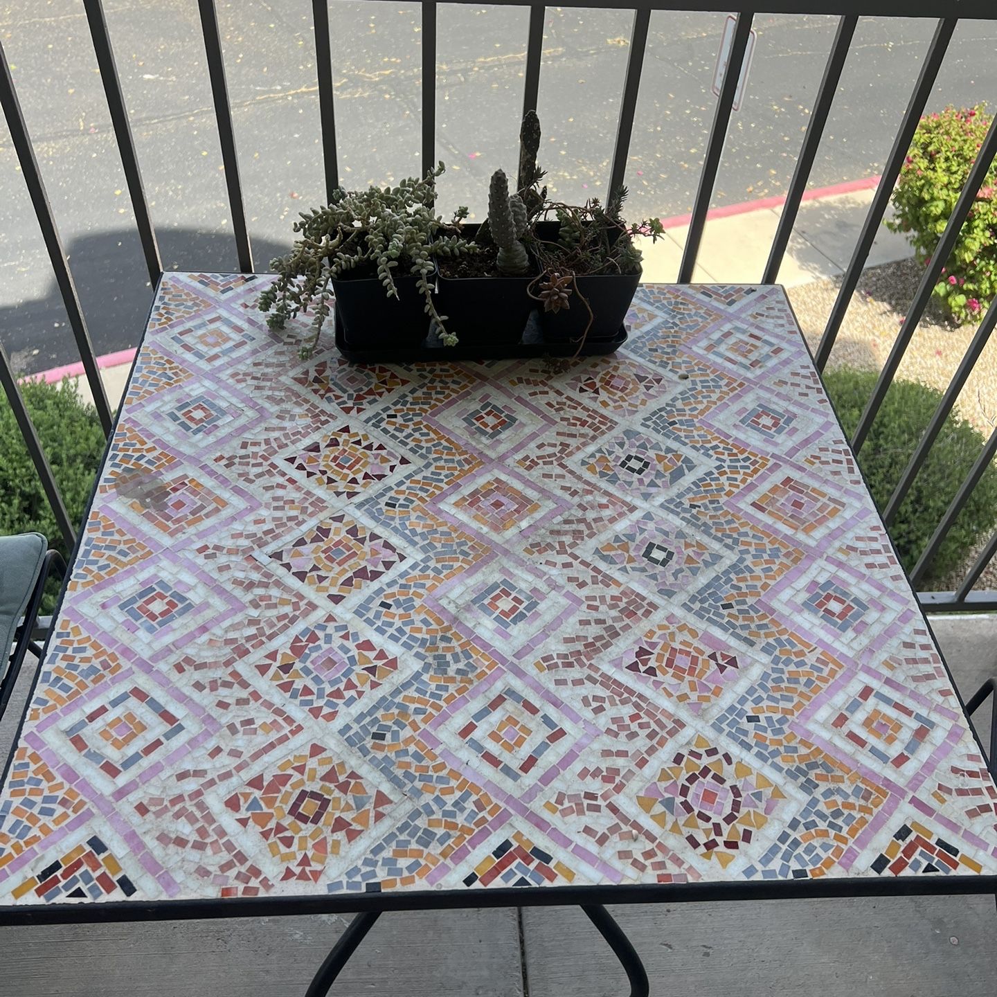 Selling World Market Patio Table With Two Chairs 