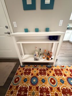 White console table