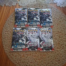 Pokemon Black Bolt & White Flare Booster Packs Trading Card Game 