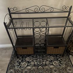 Wine rack with storage