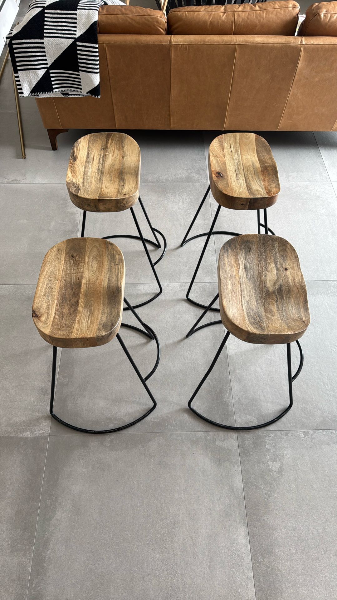 Mango Wood Counter Stools