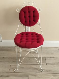 Vintage Mid Century Teena Originals Metal Vanity / Bath / Parlor Chair. 