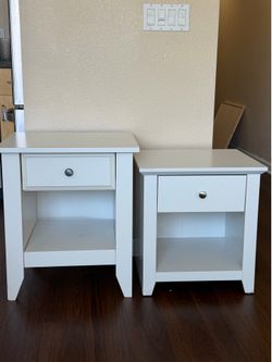 White Nightstands – Set of 2