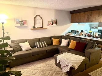 Large Gray 3pc Living Spaces Sectional