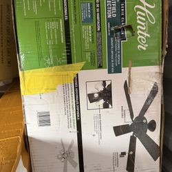 Hunter 52 inch Indoor Ceiling Fan No Light Matte Black 3 Blades Presto 50810