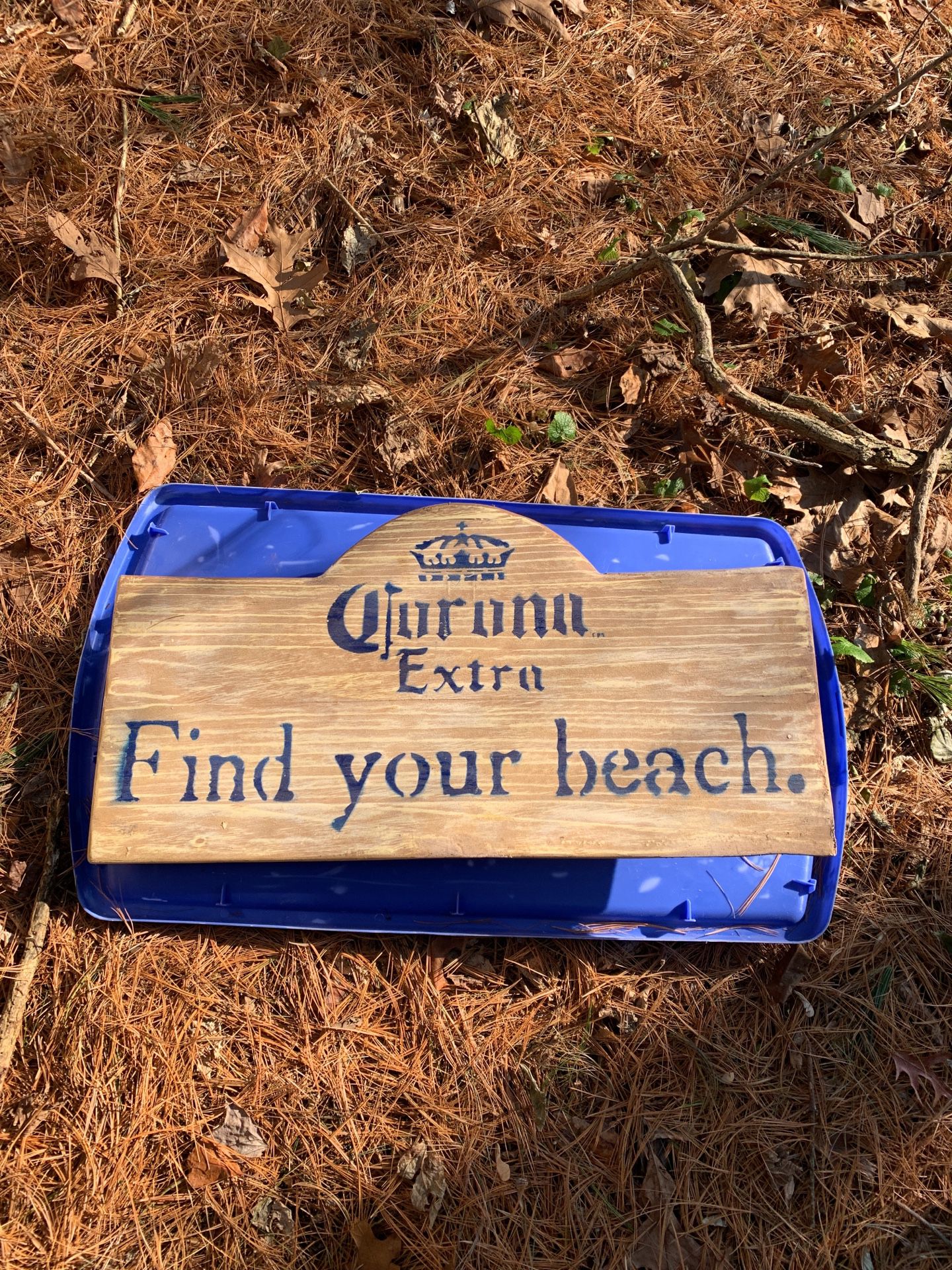 Corona Extra Find Your Beach Sign (plastic with Post Holder Slot) $30