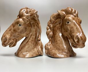 Vintage Horse Head Book Ends