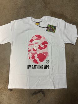 BAPE A Bathing Ape Pink Camo Ape Head Tee