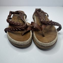 Blowfish Malibu Vegan Strappy Braided Sandals Size 6.5