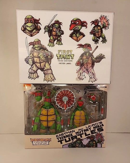 SDCC 2024 Exclusive NECA The First Teenage Mutant Ninja Turtles MIRAGE 2-Pack NEW