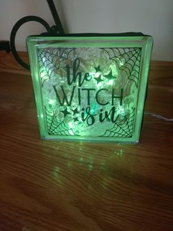 Halloween glass block