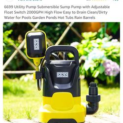 New utility sump pump with adjustable float switch