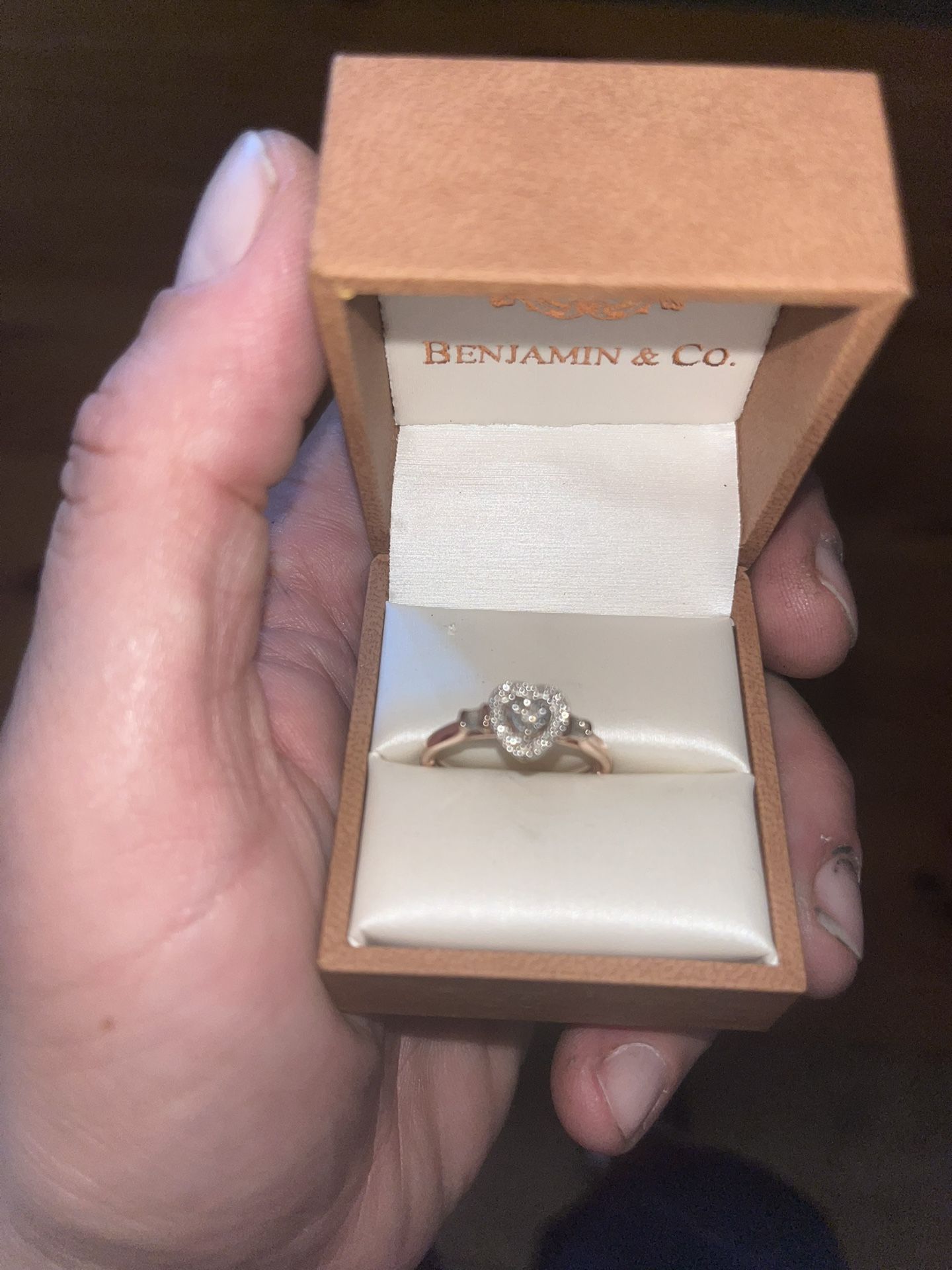 925 Silver With Rose Gold Plating And Diamonds