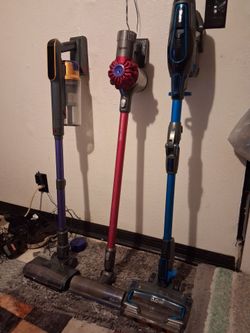 THREE VERY NICE CORDLESS STICK VACUUMS JUST NEED CHARGERS
