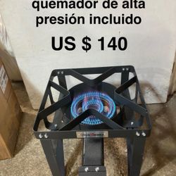 Base cuadrada con Quemador de Gas de alta presión, incluido