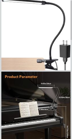 Led Clip on Light, 5W Reading Lights for Books in Bed with Gooseneck