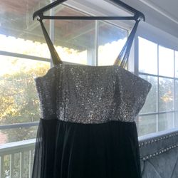 Sequin Bow Tie Long Dress