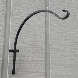 Curved Iron Wall Bracket Hook For Flowers Garden Porch Deck Decor