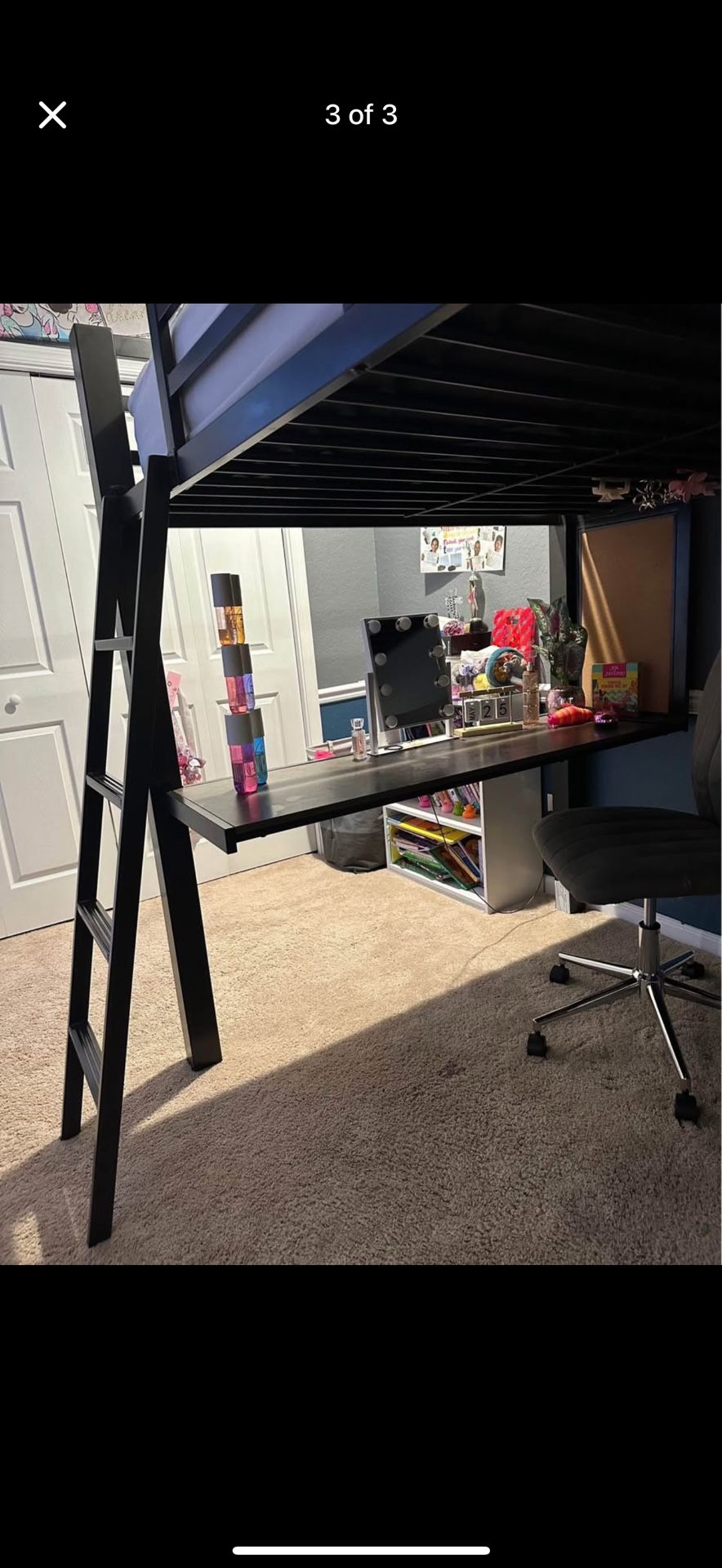 Loft Bed With Desk And Shelves
