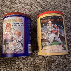 2 Vintage Cracker Jack Tins Limited Editions