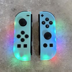 Nintendo Switch Controller [Aquamarine Green + Baby Blue] - LED Lights - JoyCon Style - Lite - OLED - Pokemon - Kirby - Super Mario - Donkey Kong 