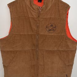 Krooked- Khaki Corduroy Puffer Vest 
