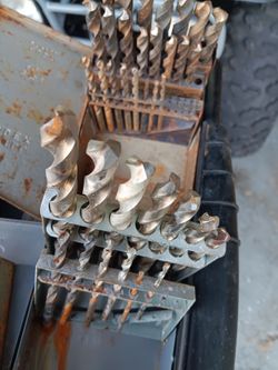 Good quality made  USA_ Drill bits the boxes is a little rusty. But the drill bits  mostly  some of them new ,