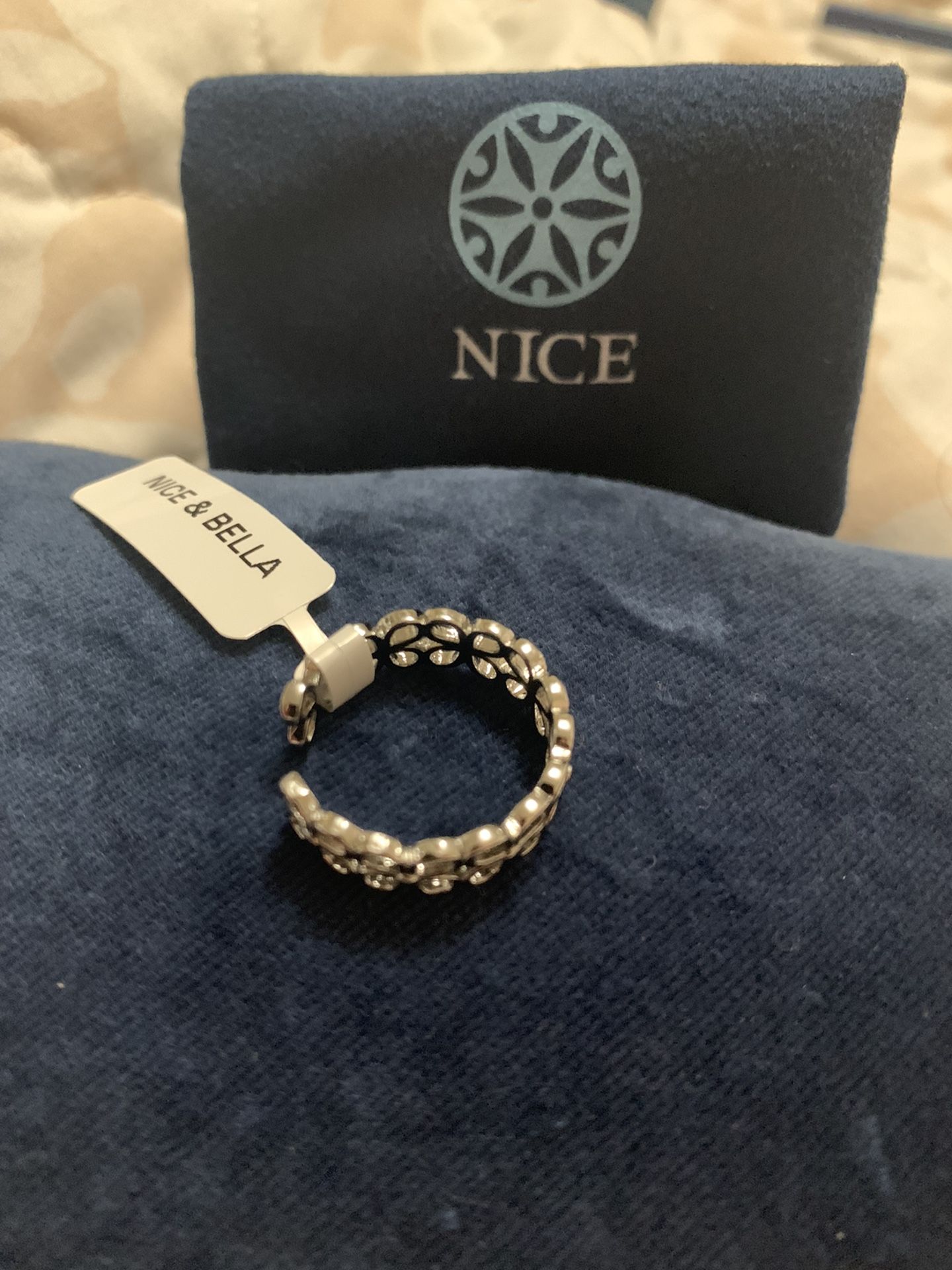 Nice And Bella Rhodium Ring