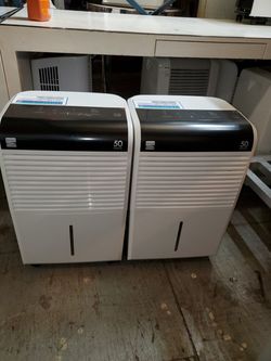 Two 50 pint Kenmore dehumidifiers in excellent working condition.